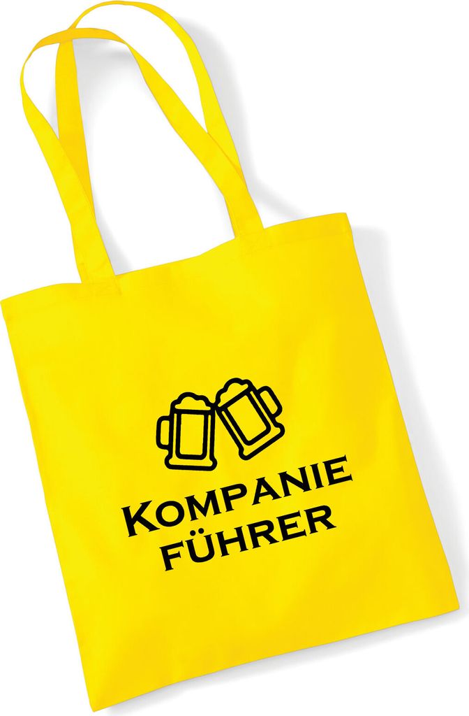 Huuraa Jutebeutel Kompanieführer Schützenfest 10 Liter Yellow Baumwolle Tasche Geschenkidee