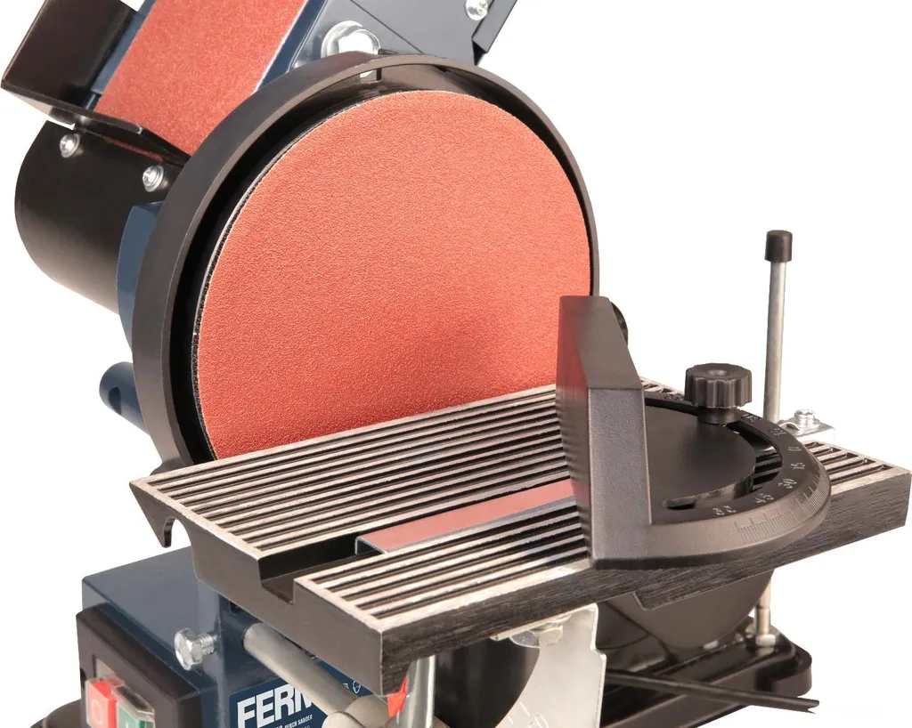 Ponceuse de table FERM BGM1022 - 350W - combiné à bande et disque - 8