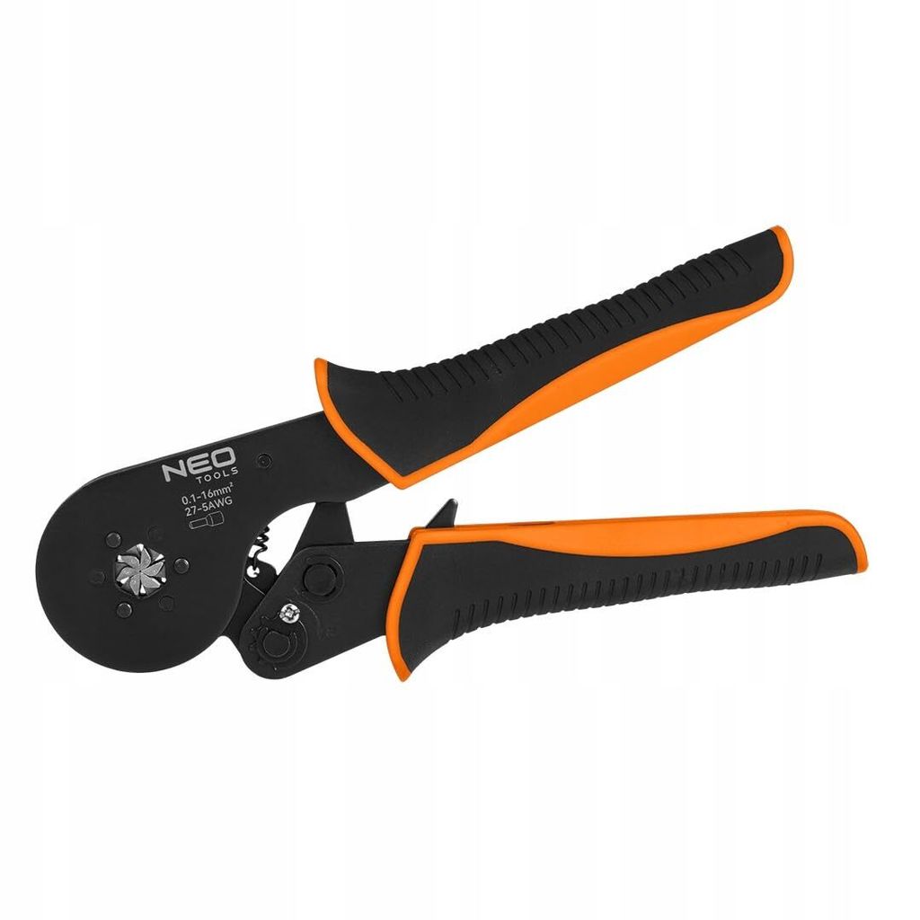 NEO TOOLS Crimpzange Kabelschuhe, Kabelschuhzange Crimpzange, Crimpzange für 0,1-16mm²