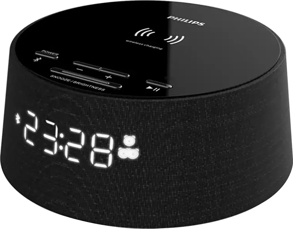 Radio Réveil Bluetooth Philips TAPR702 avec Station de Charge Qi Noire