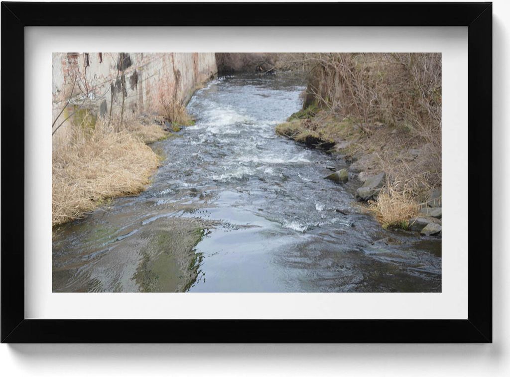 Tasovice Fluss Dyje Moravia– Wandbild mit Rahmen – Gerahmtes Bild – Wanddekoration – 30x20 cm – Schwarz Rahmen