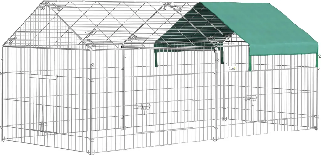 Enclos anti-fuite en métal pour animaux - Cage de jardin 220 cm sûre