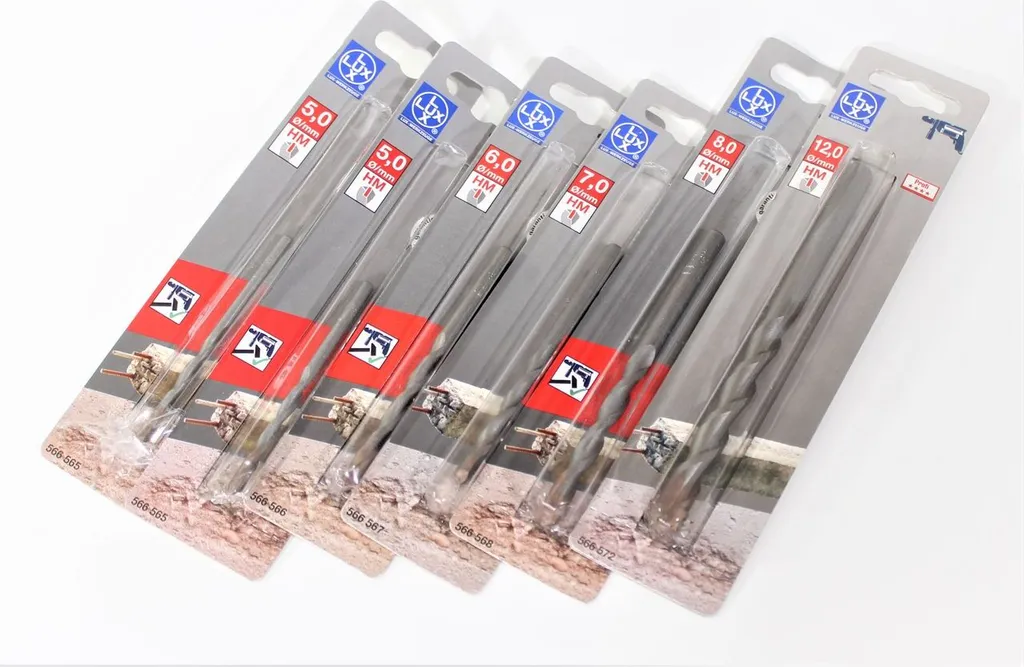 Set LUX Punte Trapano Muro 6 Pezzi ø5-12mm | Kit Fai da Te Casa
