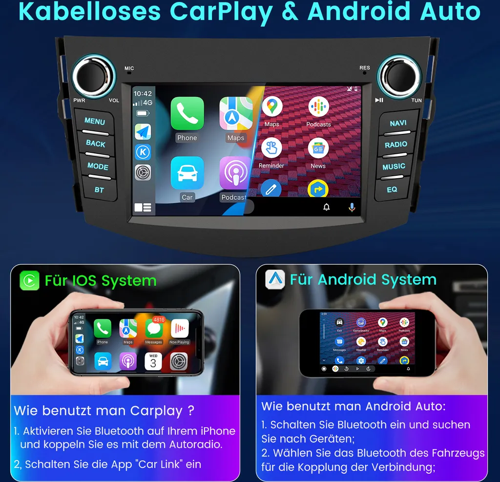 Autoradio Multimedia RAV4 2006-2012 | Android 15 GPS Bluetooth WIFI - 3