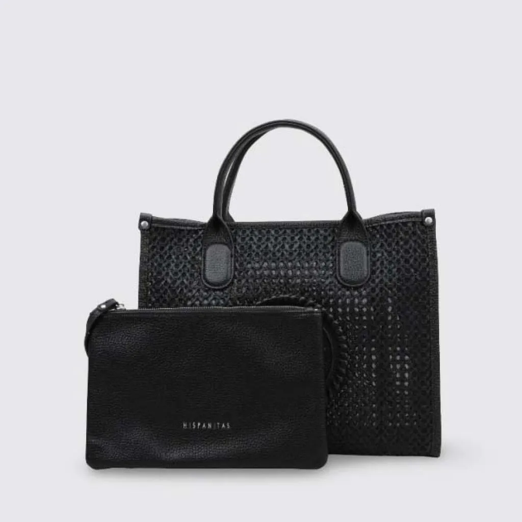 Hispanitas sac à main BV264717 noir en cuir de qualité pour femme