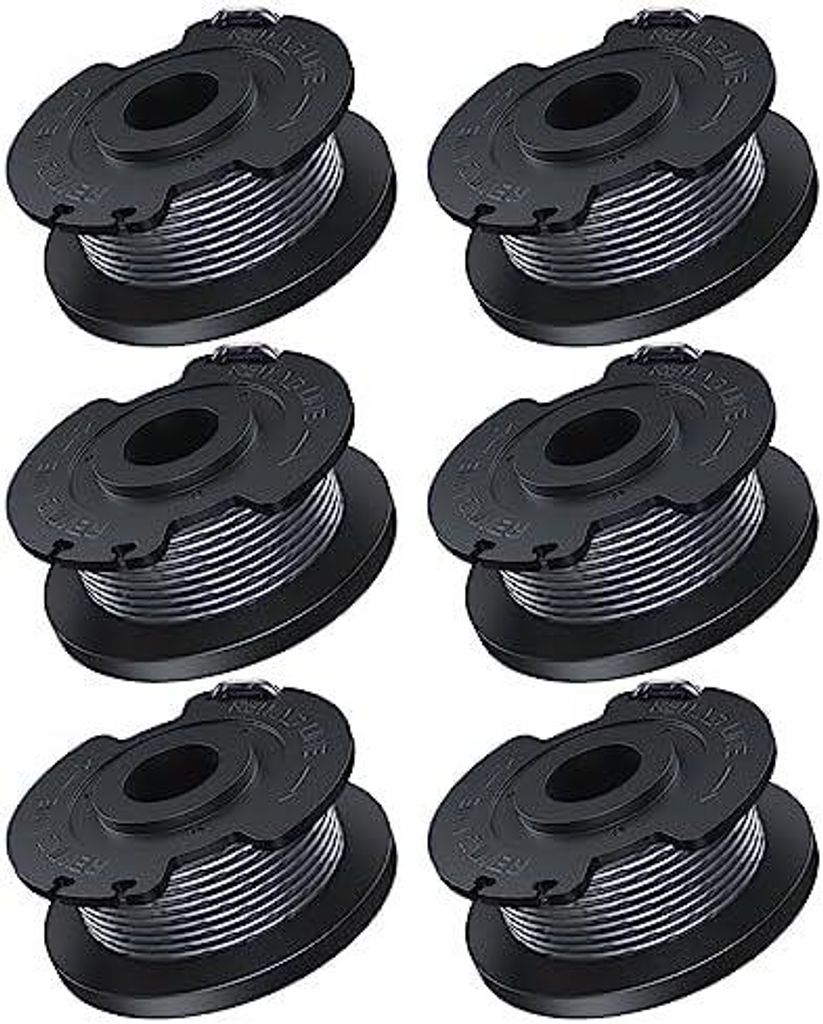 Ø1,6 mm-5m Länge Ersatzspule Kompatibel mit Bosch Geeignet für Akku Rasentrimmer EasyGrassCut,Enthält 6 Stück F016800569 Fadenspule