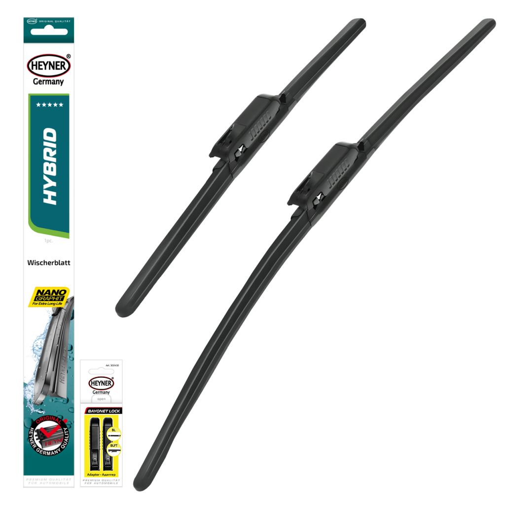 2x Morbido/Piatto Tergicristalli 600/600mm per VW T5 Transporter