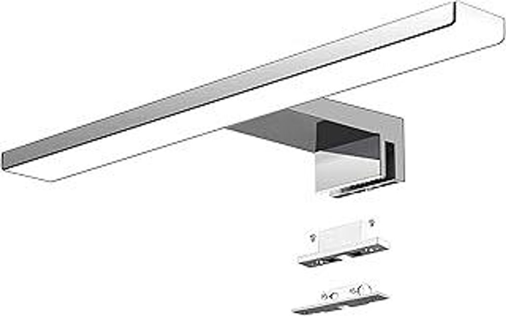 Aogled Led Spiegelleuchte Badezimmer 10W 820LM 40cm 230V 6500K,3-in-1 Bad Spiegellampe,Kein Flimmern Badlampe Wandbeleuchtung Kaltweiß 400mm Bad S...