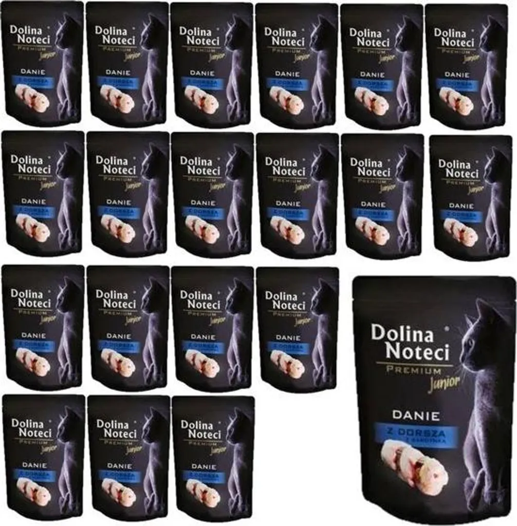 Pâtée chaton digestion facile Dolina Noteci Junior Morue Sans Céréales 85g