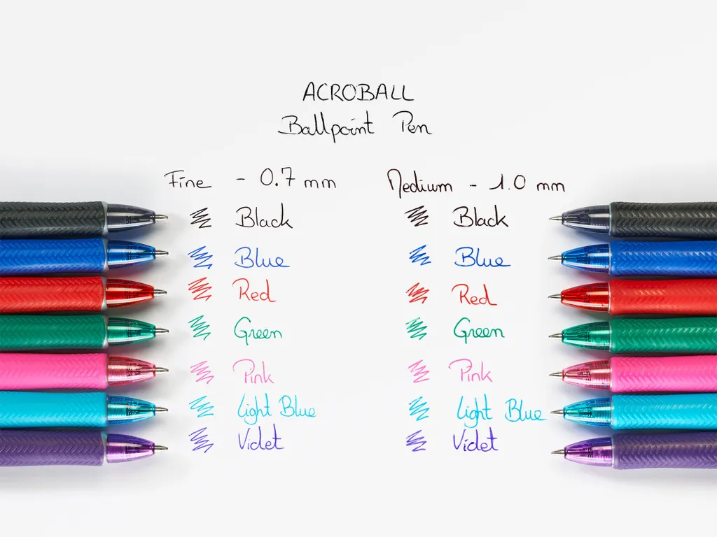 Pilot Acroball M Stylos Bille Rétractables Medium - Boîte de 10 Unités - 11