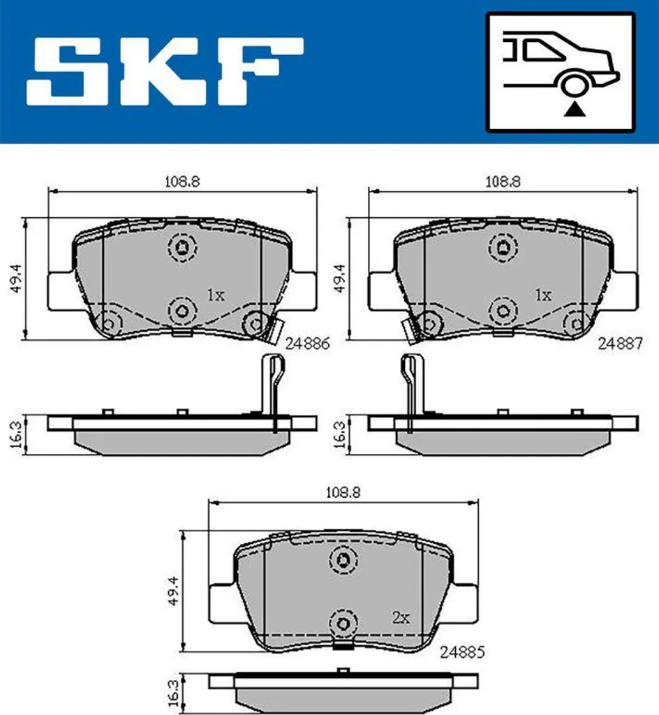 Plaquettes Frein SKF VKBP90458A : Stoppez les Bruits sur votre Avensis