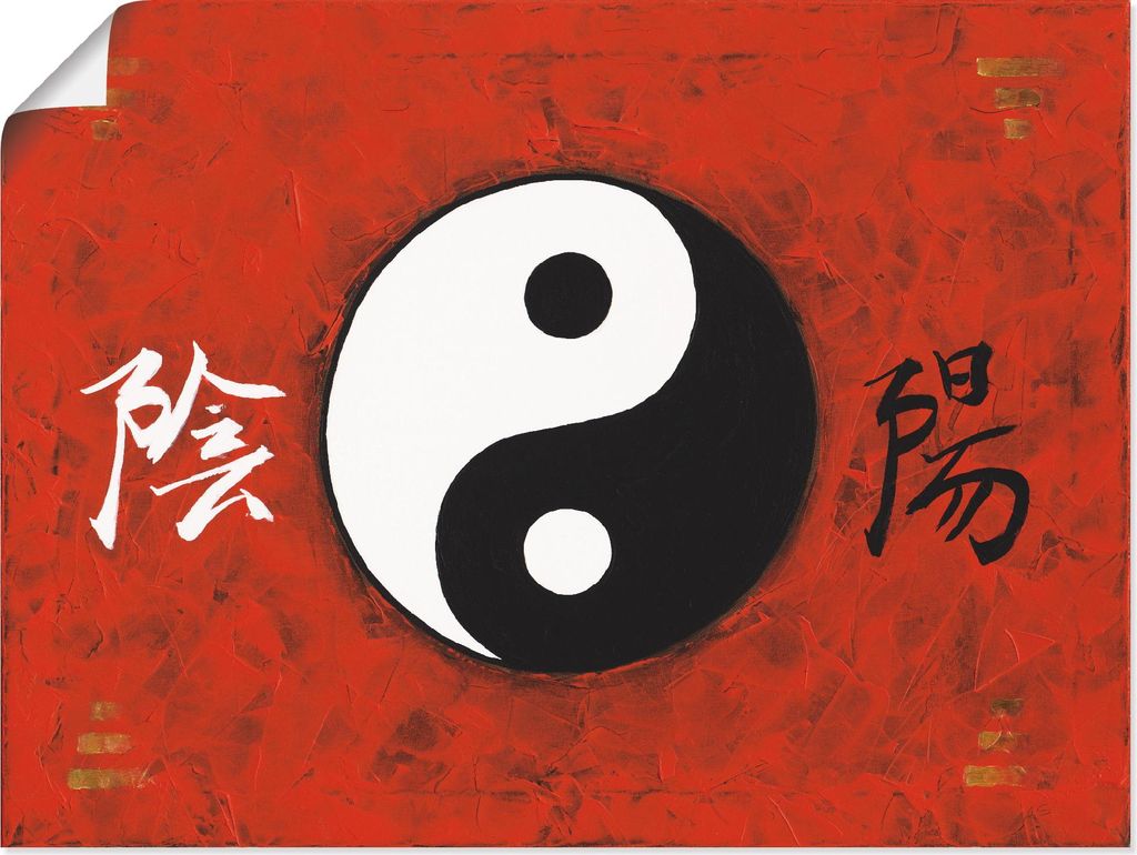 ARTland Poster Yin & Yang Größe: 60x45 cm