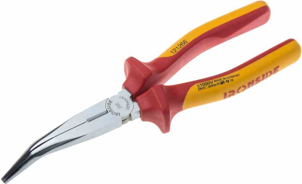 VDE-Flachrundzange 200 mm 45°  bis 1000 V Produktbild 