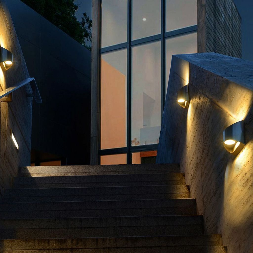 Lutec LED Außenwandleuchte Dodd Edelstahl Up- & Downlight Produktbild 3