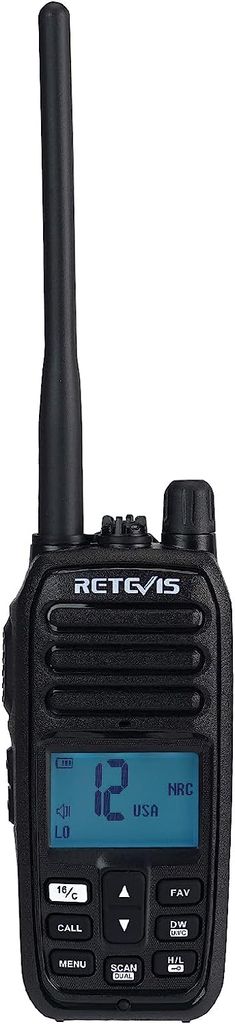 Retevis RM21 Handheld Marine Radio, IP67 Wasserdichtes Walkie Talkie, AI Intelligente Rauschunterdrückung, 88 Kanäle Ship to Shore Funkgerät fü...