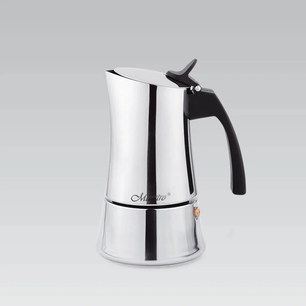 Cafetière Italienne 6 Tasses MR-1668-6 MAESTRO en Acier Inoxydable
