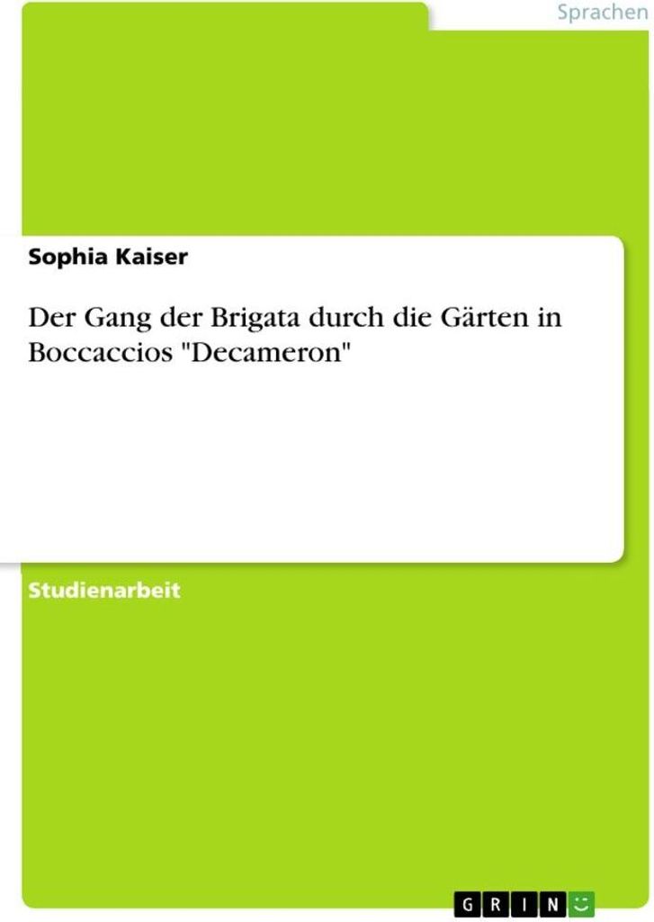 Der Gang der Brigata durch die Gärten in Boccaccios "Decameron"
