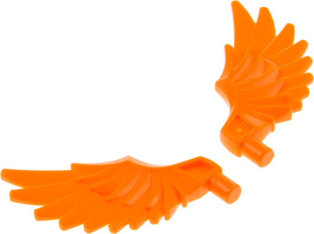 2x Lego Figuren Zubehör Flügel orange Vogel Feder Schwingen 70228 6057921 11100