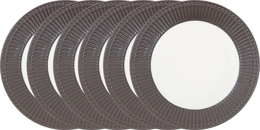 Greengate Alice Speiseteller dark chocolate 26,5 cm Set6