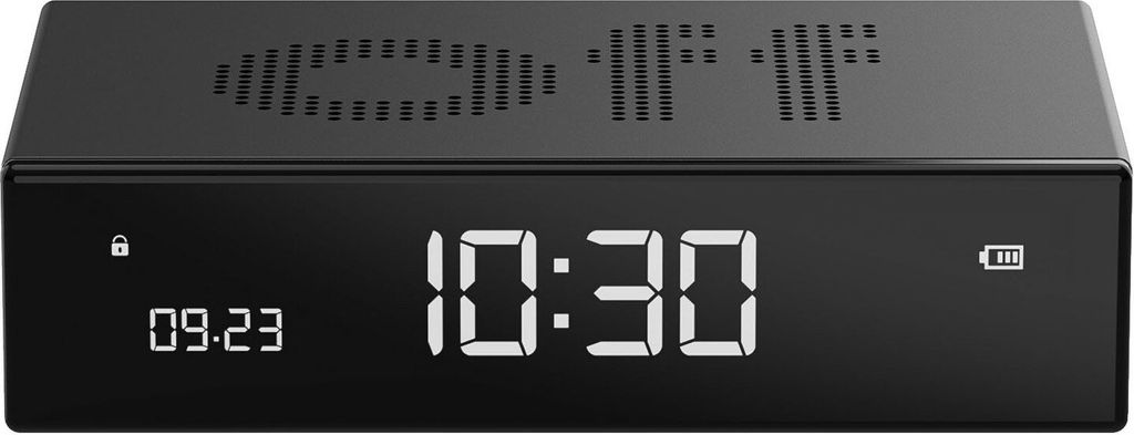 Lexon LR152N Digitalwecker Flip Premium Wecker Schwarz 1