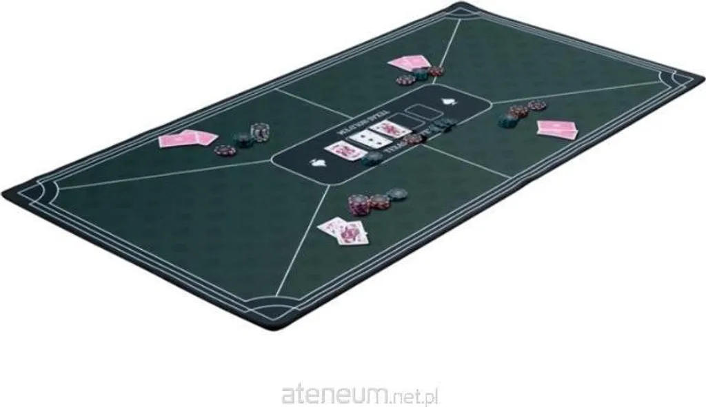 Tapis de poker vert 118x59cm antidérapant pour table de jeu de cartes