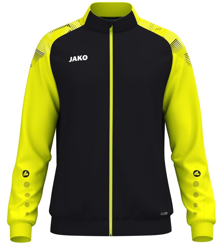 Jako Sonic Polyesterjacke Herren - Schwarz / Neongelb | Größe: L
