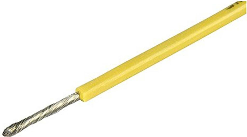 Herth+Buss Kabel Elektrokabel Silikon 0,75 mm gelb 5mtr.