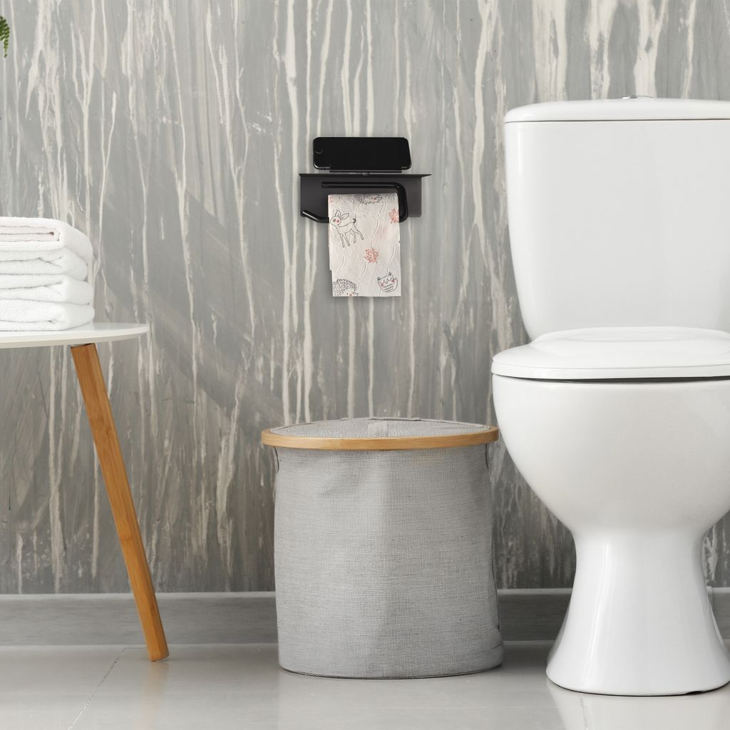 Freistehender Toilettenpapierhalter – In Weißem Marmor-Look, 54,6 Cm Hoch, Für Bis Zu 4 Rollen