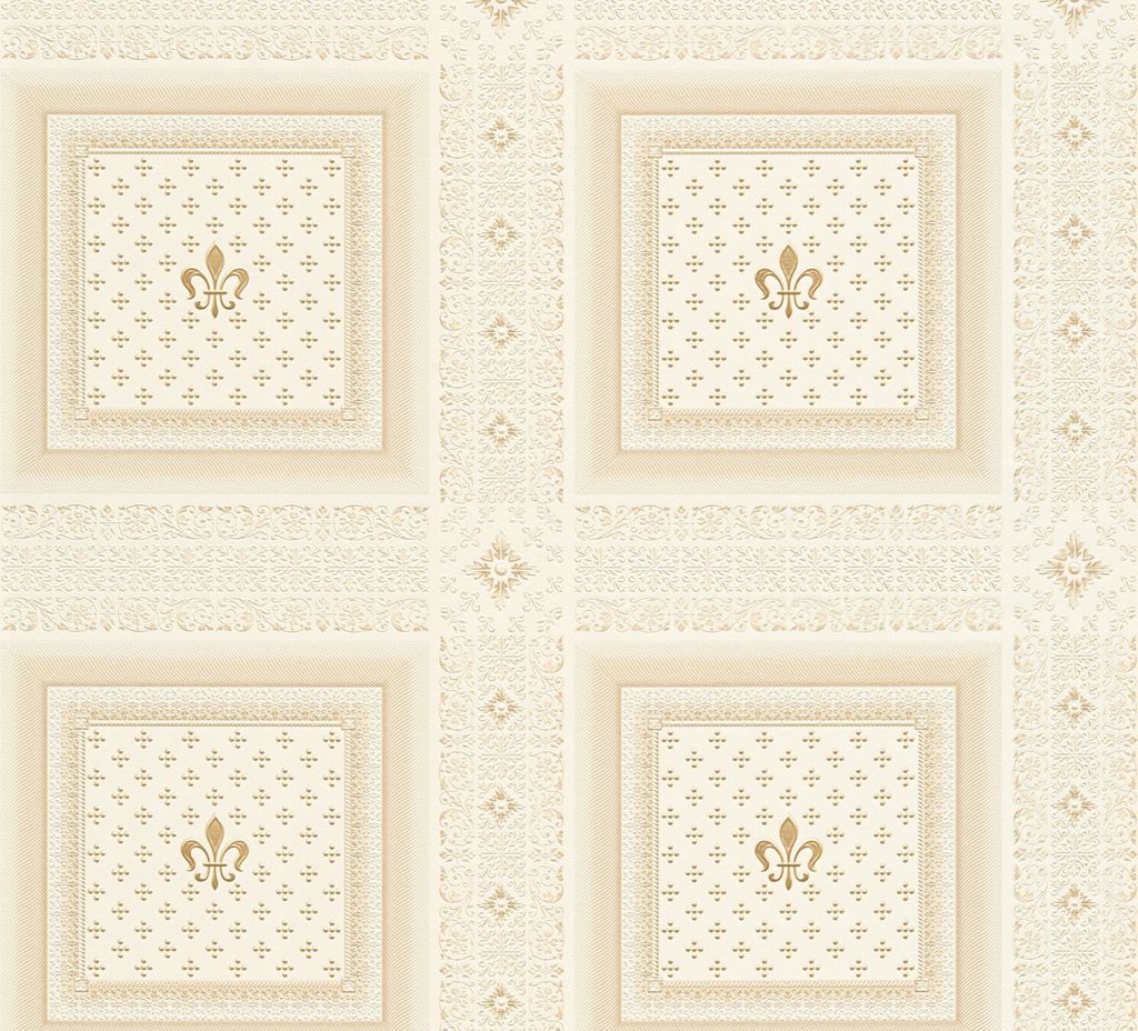 A.S. Création Barocktapete Hermitage Tapete mit Ornamenten Vliestapete creme beige 10,05 m x 0,53 m