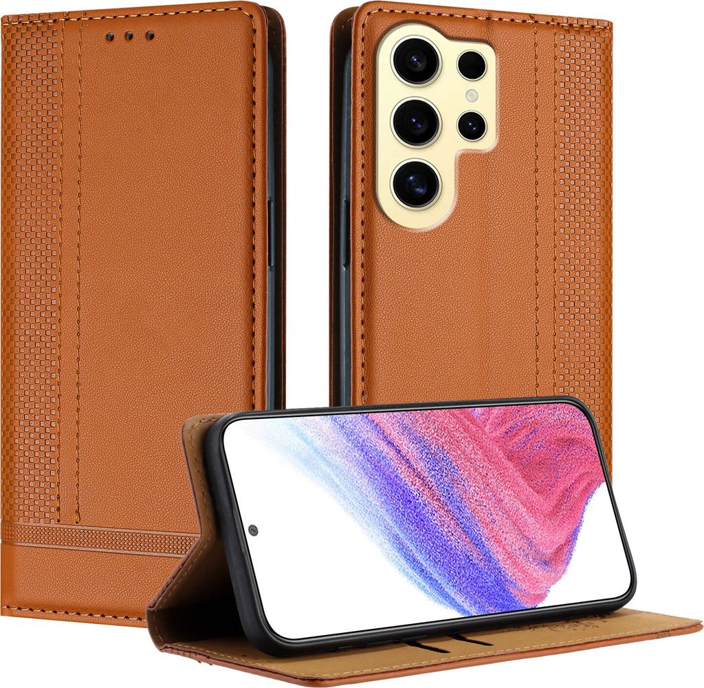 Handyhülle für Samsung Galaxy S25 Ultra Leder Flip Produktbild 
