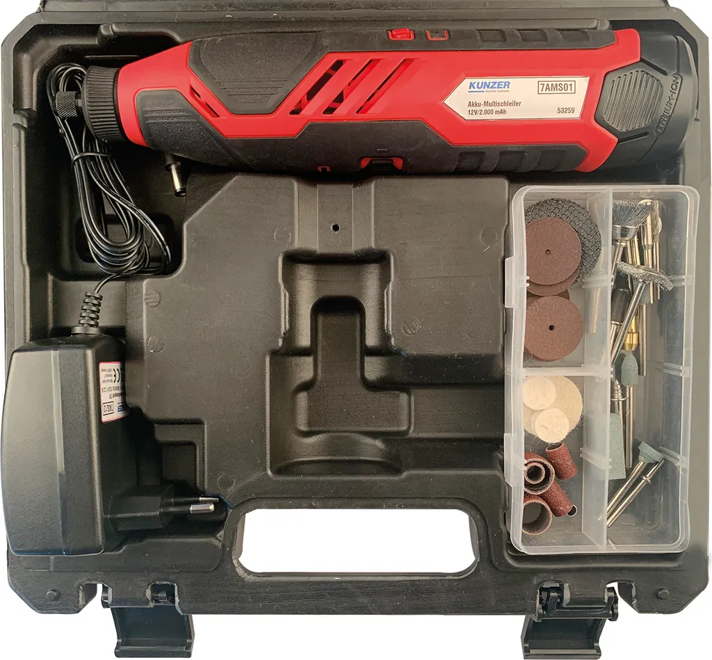 Ponceuse multifonction Kunzer 7AMS01 sans fil avec batterie lithium 12V