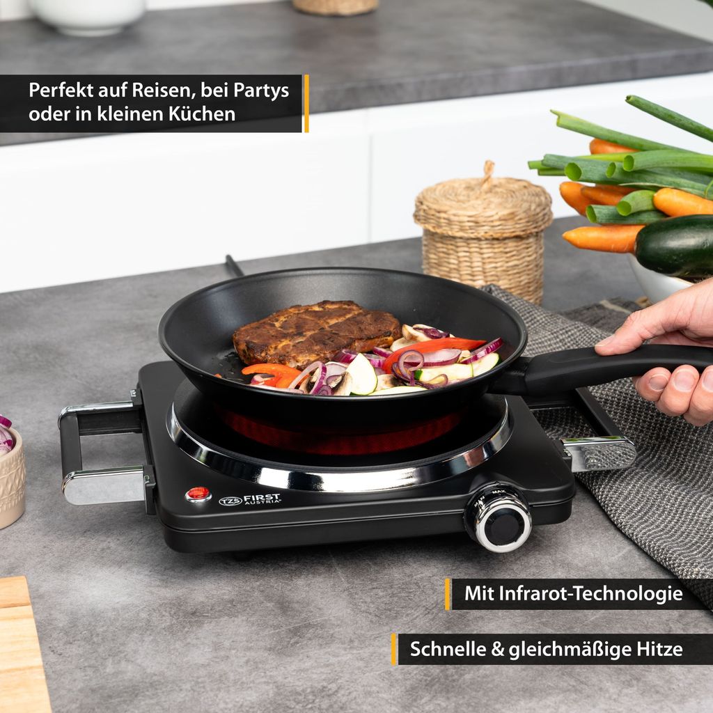 Mini four électrique 20L 1380W noir – Chaleur tournante, thermostat 100 Mini four électrique 20L 1380W noir – Chaleur tournante, thermostat 100