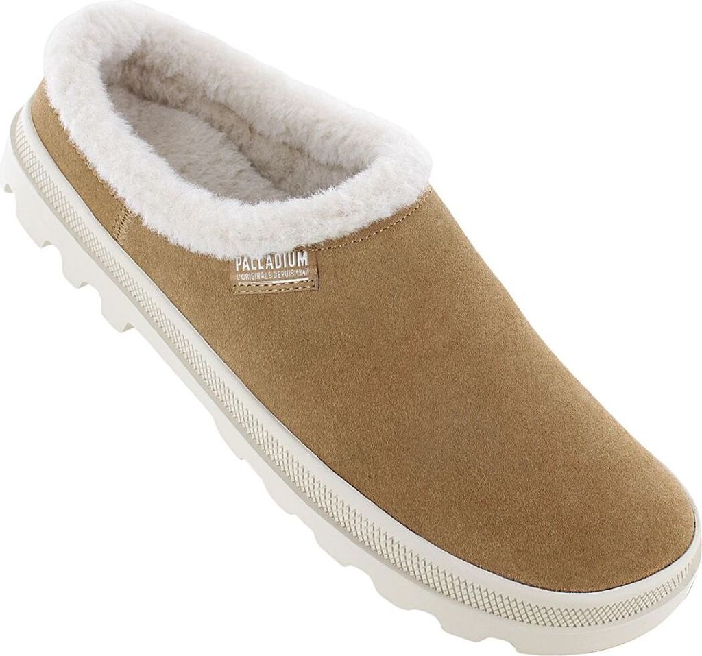 PALLADIUM Palladune Mule Warm - Slipper Hausschuhe Leder Braun 74337-252-M , EU 42 UK 8