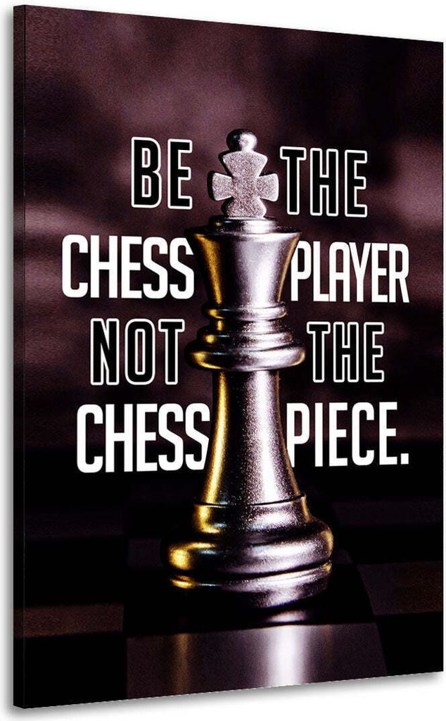 Wandbild Leinwandbild The Chess Player, Mindset Kunstdruck XL Wanddeko: 100x150x4cm