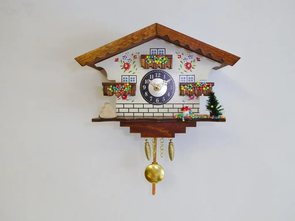 Horloge Coucou à Quartz avec Sonnerie Westminster et Bascule 12cm
