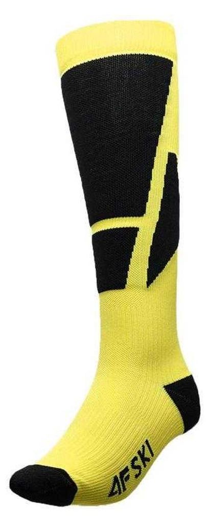 4F - "4FWAW23UFSOM109" Skisocken für Herren PP5531 (38 EU - 42 EU) (Schwarz/Gelb)