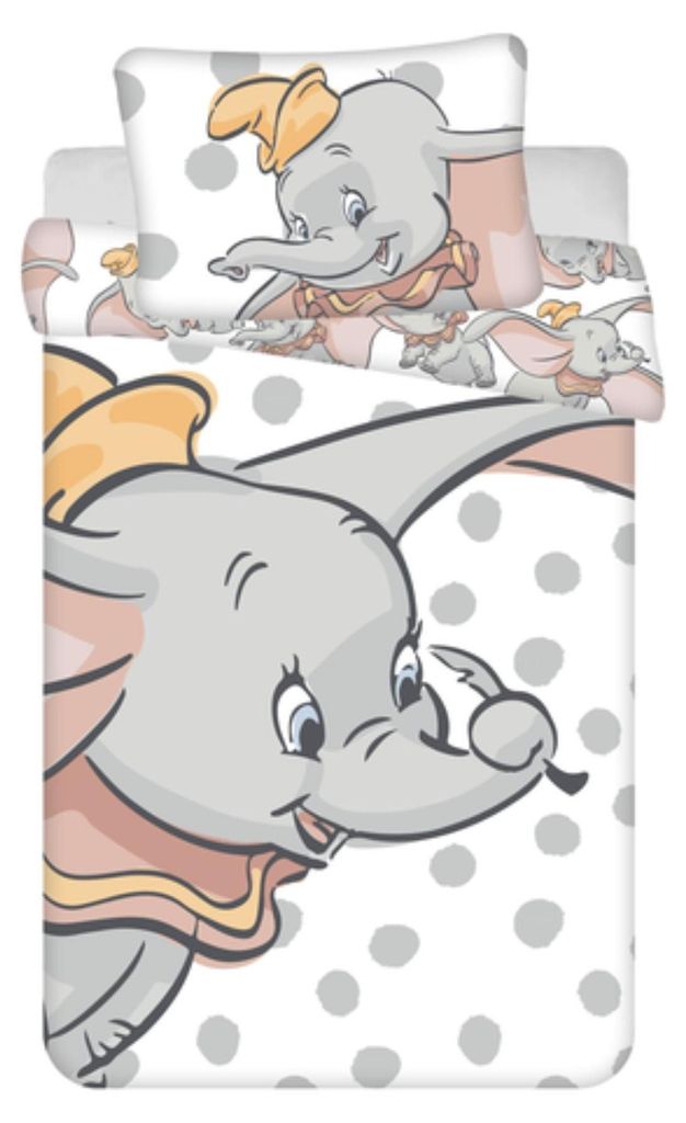 Jerry Fabrics Disney Dumbo BABY Bettbezug Dots - 100 x 135 Produktbild 