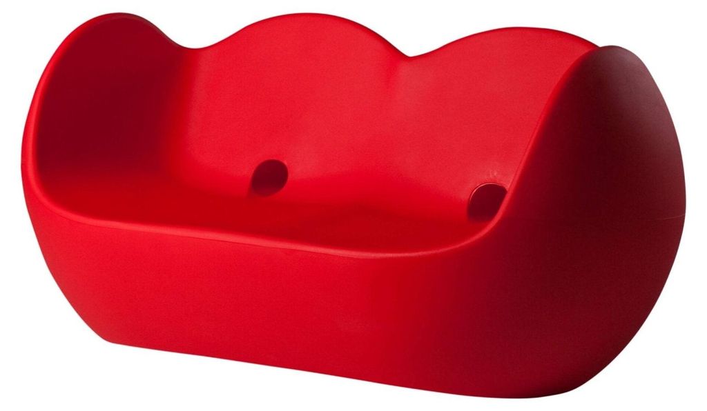 Schaukelsofa für Innen und Außen, modernes Design, Slide Blossy - Rot