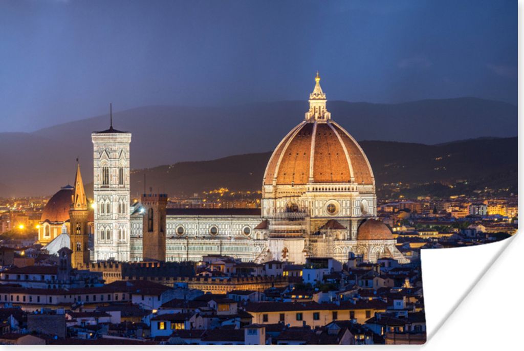 MuchoWow Poster Florenz - Kuppel - Licht 90x60 cm - Schlafzimmer