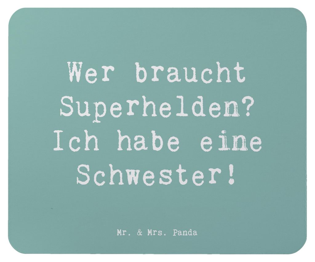 Mr. & Mrs. Panda Mauspad Spruch Liebe Schwester - Meeresbrise - Geschenk, Geschwisterliebe, mousematte, Familie, pc mousepad, Familiengeschenk, lap...