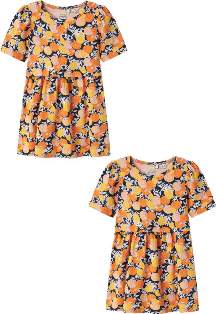 NAME IT Kleid 2er-Set Midi Dress Kurzam Rundhals Größe:
