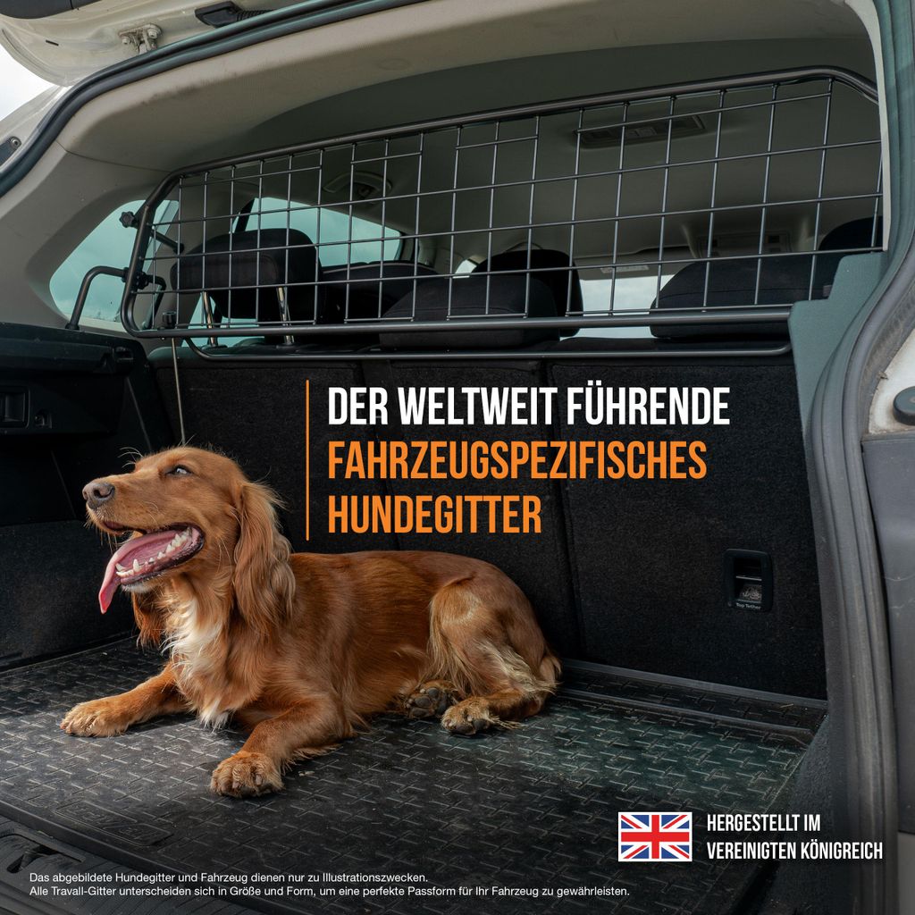 TRAVALL Ford Mondeo Hundegitter (2000-2007) fahrzeugspezifisches Trenngitter fur den Kofferraum aus Stahl, passgenau fŸr sicheren Hundetransport