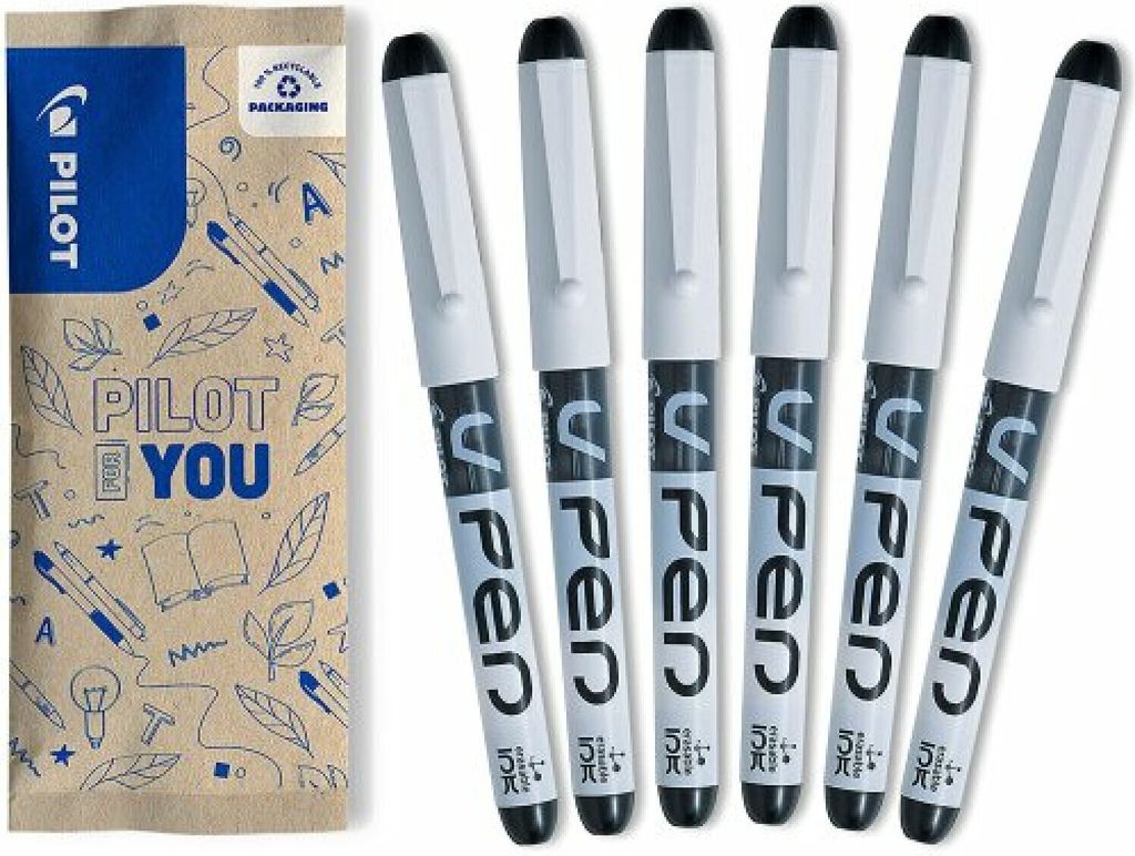 Pilot V-Pen Füller Flow Pack - Schwarz - 6 Stück Produktbild 