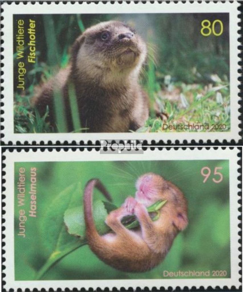 Briefmarken BRD (BR.Deutschland) 2020 Mi 3562-3563 (kompl.Ausg.) postfrisch Tierbabys