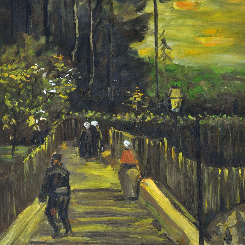 Vincent Van Gogh Kunstdruck Bild - Kleiner Weg Am Montmartre, 1886 (70 x 70 cm)