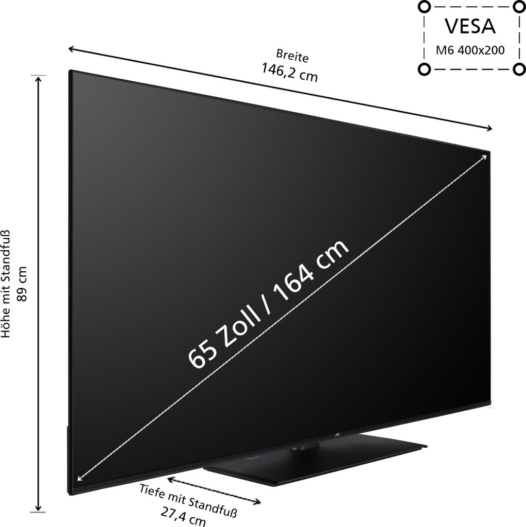 JVC 65 Zoll QLED Fernseher Smart TV (4K UHD, HDR Dolby Produktbild 3