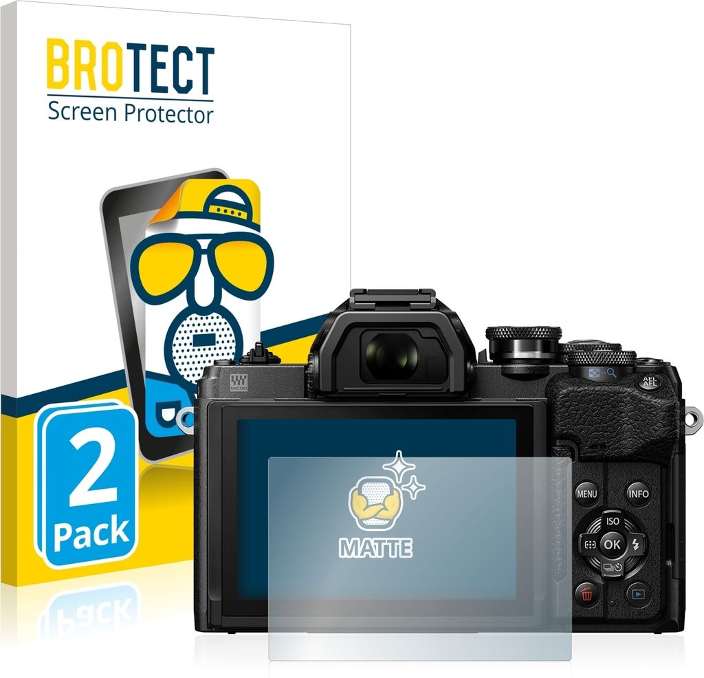 2x BROTECT Schutzfolie für Olympus OM-D E-M10 Mark IV Displayschutz Displayschutzfolie Folie Matt Entspiegelungsfolie