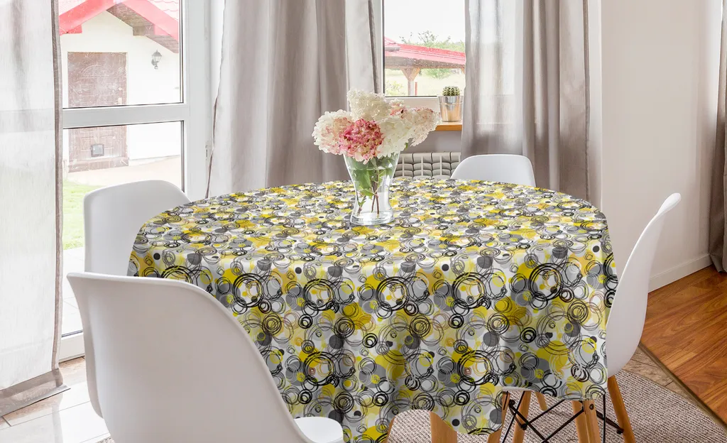 ABAKUHAUS Astratto Tovaglia, Diagonale Strisce Concetto, Rettangolare per Sala da Pranzo e Cucina, 140 cm x 200 cm, Carbonella Grey Dimgray
