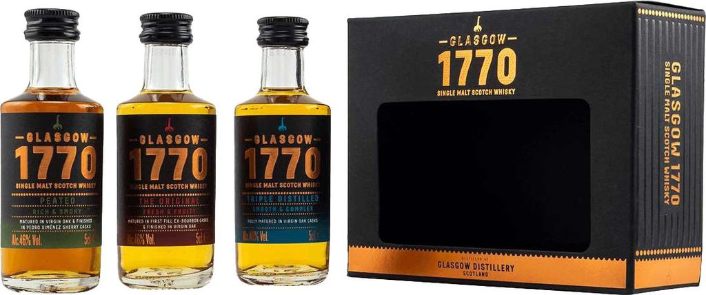 1770 Glasgow Distillery - Mini Collection - Single Malt Scotch Whisky