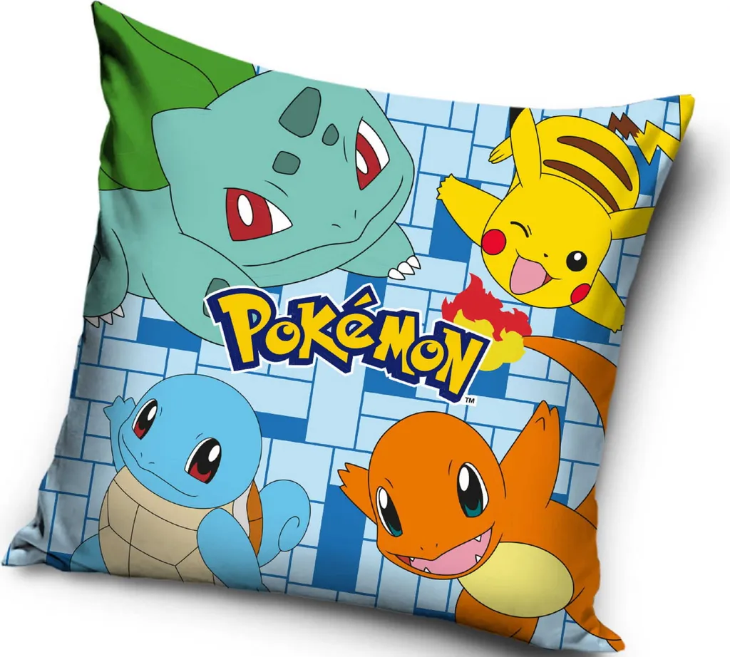 Housse de coussin Pokémon 40x40 cm en velours doux décorative Pikachu